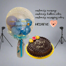 Load image into Gallery viewer, Bubble Balloon + Dedication cake Bundle
