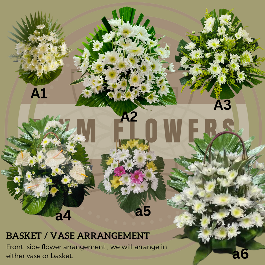 Vase and basket Arrangement